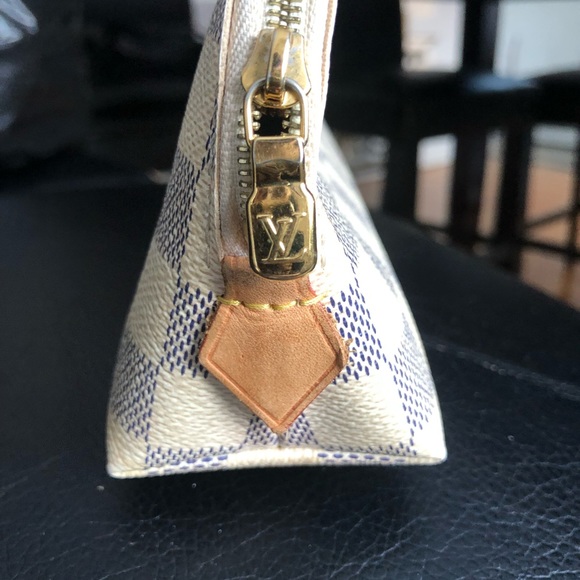 LOUIS VUITTON Damier Azur Pochette Cosmetic PM Pouch - Picture 3 of 8
